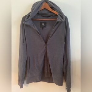 Grey full zip aether hoody, butter soft and designed for adventure!
